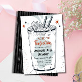 カクテル・レトロ・ドリンクシンプルをテーマにした70誕生日 招待状