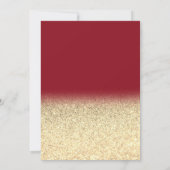 カクテル レモン ゴールド グリッター 赤 引退 招待状 (裏面)