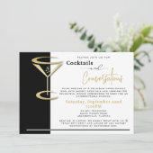 カクテル&会話ディナーパーティー招待状 招待状 (スタンド正面)