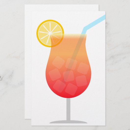 カクテル 便箋 (正面/裏面)