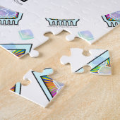 カクテル – 古ファッションドい – 石ガラス ジグソーパズル (側面)