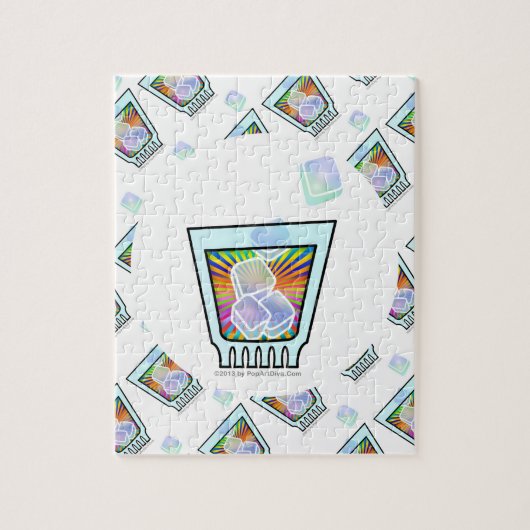カクテル – 古ファッションドい – 石ガラス ジグソーパズル (縦)