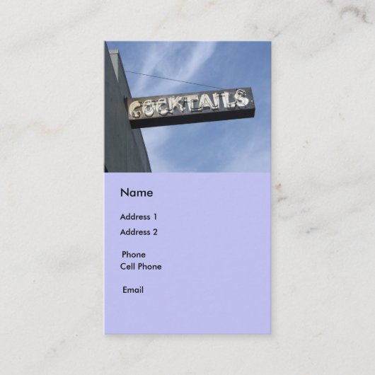 カクテル 名刺 (正面)