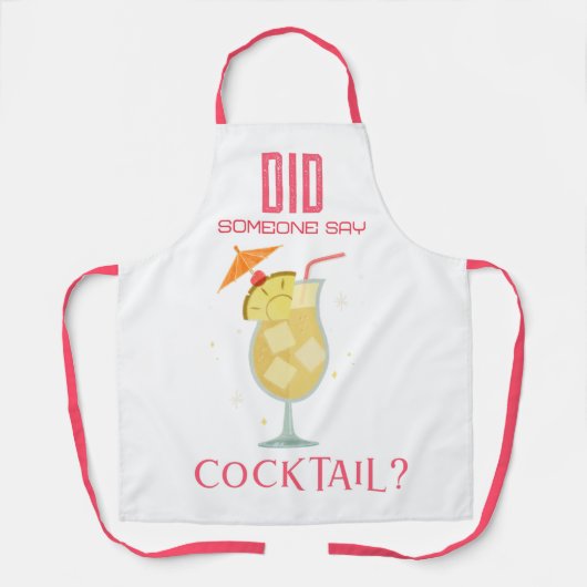 カクテル・引用文・ホワイトと言ったか エプロン (正面)