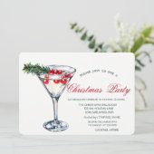 カクテル 松の枝 クリスマス 法人 招待状 (スタンド正面)