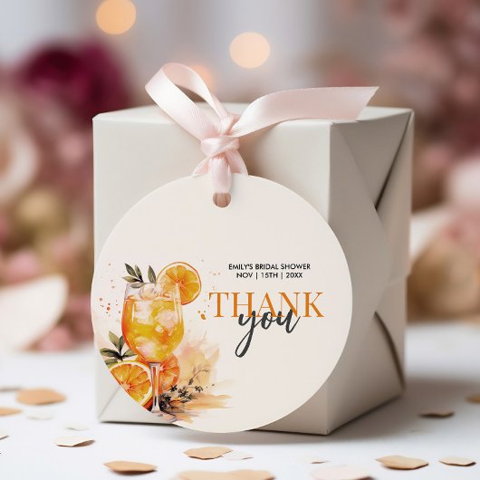 カクテル 水彩 結婚前お披露目パーティー フェイバータグ