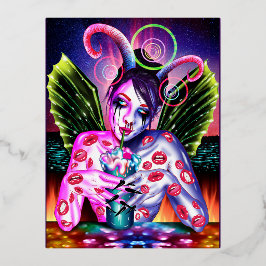 カクテル 箔シーズンポストカード