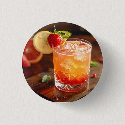 カクテル 缶バッジ (正面)