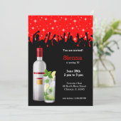 カクテル * 背景色を選択 招待状 (スタンド正面)