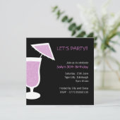 カクテル/誕生日パーティーの招待 招待状 (スタンド正面)