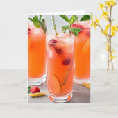 カクテル/**40th**誕生日がお願いします！ カード (黄色い花)