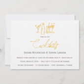 カクテ結婚ル招待状|黄 招待状 (正面)