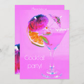 カクテ飾ル傘のカクテル 招待状 (正面/裏面)