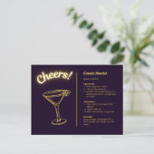 カクラシッククテルはがき – マティーニ ポストカード (スタンド正面)