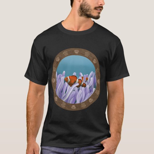 カクレクマノミとイソギンチャク Tシャツ (正面)