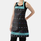 カクールラー：前足印刷：動物の働き者黒 エプロン (インサイチュ)