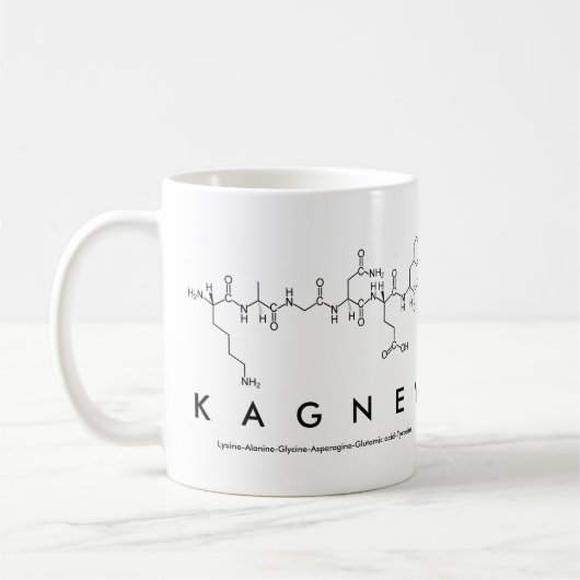 カグニーペプチド名mug コーヒーマグカップ (左)
