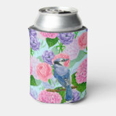 カケスと花の水彩模様 缶クーラー (缶裏面)