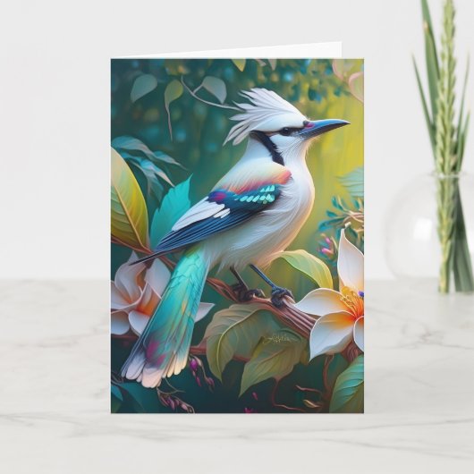 カケスのティール（緑がかった色） カード (正面)