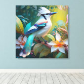 カケスのティール(緑がかった色) キャンバスプリント (インサイチュ (ウッドフロア))