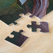 カケスのティール（緑がかった色） ジグソーパズル (側面)