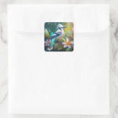 カケスのティール(緑がかった色) スクエアシール (バッグ)