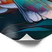 カケスのティール（緑がかった色） ポスター (コーナー)