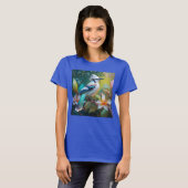 カケスのティール（緑がかった色） Tシャツ (正面フル)
