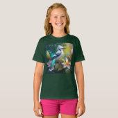 カケスのティール（緑がかった色） Tシャツ (正面フル)