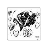 カケスの青い花 ラバースタンプ (インプリント)