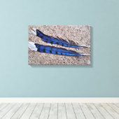 カケスの鳥の羽 キャンバスプリント (インサイチュ (ウッドフロア))