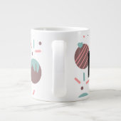 カケポップ振りかけるハート紙吹雪パターンモノグラム ジャンボコーヒーマグカップ (裏面)