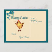 カゴのヴィンテージ復活葉書の雛 シーズンポストカード (裏面)