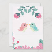 カゴの誕生日パーティーで愛の鳥フローラ (裏面)