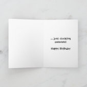 カゴの誕生日ユーモアを使ったオンドリ カード (内部)