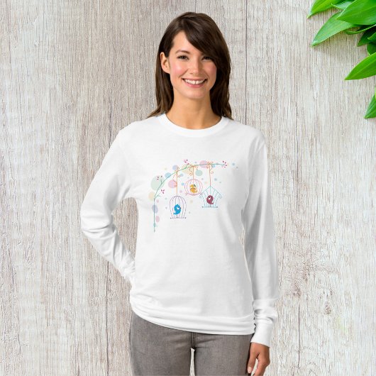 カゴの鳥の袖 Tシャツ