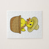 カゴ付き農家のアヒル ジグソーパズル (横)