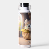 カゴ内の可愛いベビー – パーソナライズ可能 ウォーターボトル (正面)