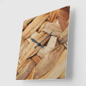 カゴ織りアクリル壁時計 スクエア壁時計 (傾斜)