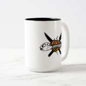 カサゴの魚釣りの漁師のマグのコップ ツートーンマグカップ (正面右)