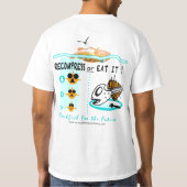 カサゴの魚釣りのTシャツ、Recompressはまたはそれを食べます Tシャツ (裏面)