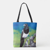 カササギのカラフルなCorvidのバッグ トートバッグ (裏面)