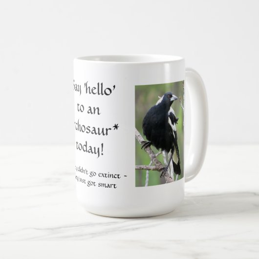 カササギの主竜類のマグ コーヒーマグカップ (正面右)
