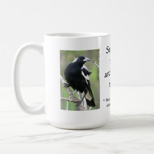 カササギの主竜類のマグ コーヒーマグカップ (左)