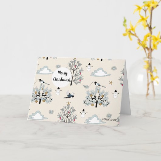 カササギの休日 カード (黄色い花)