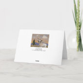 カササギの友人を持つベビーのヤギ カード (裏面)