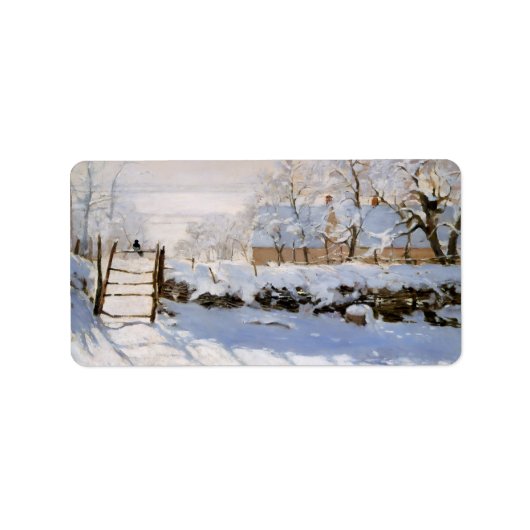 カササギ (冬の雪景色) (クロード・モネ作) ラベル (正面)