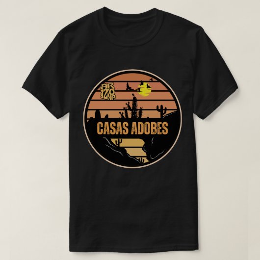 カサス アドベス, アリゾナ州 Tシャツ (デザイン正面)