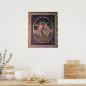 カサックを踊りする少女のペア ポスター (キッチン)