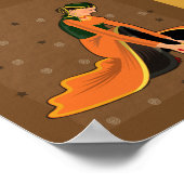 カサックダンサーヴィンテージモダンとコラージュ ポスター (角)